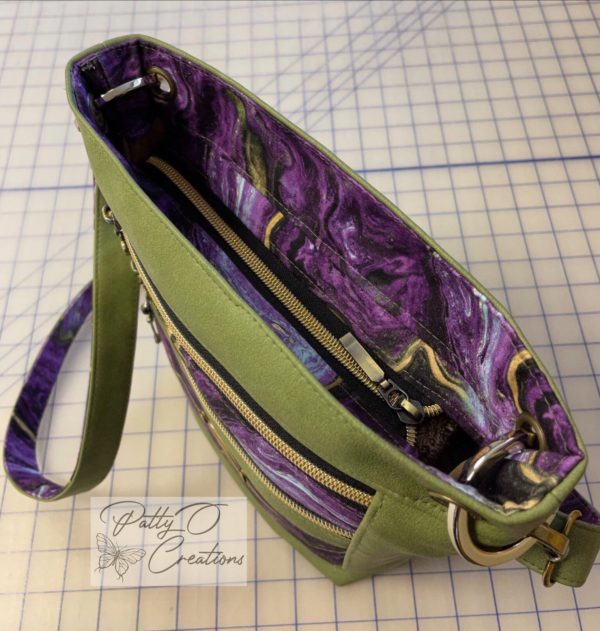 Green And Purple Crossover Bag