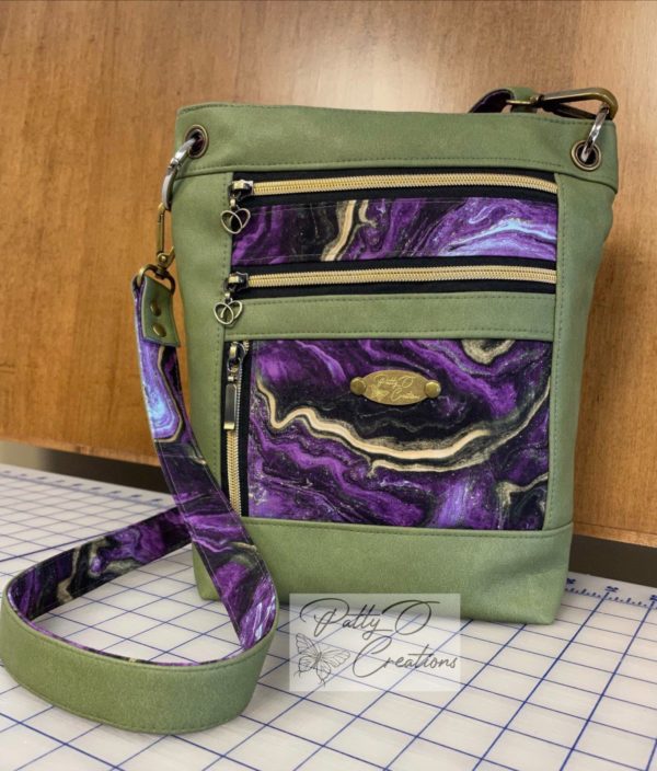 Green And Purple Crossover Bag